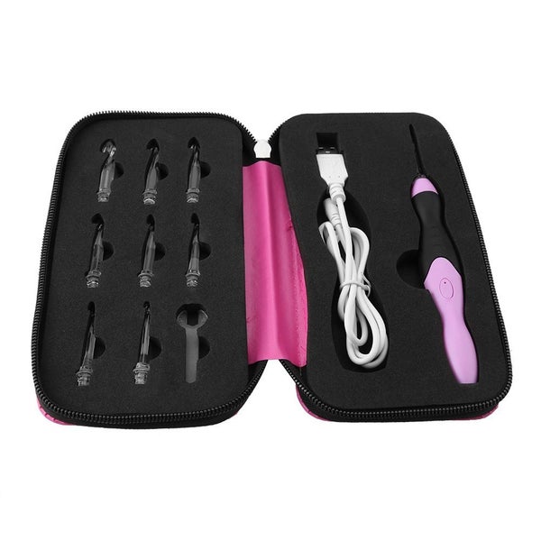 crochet hooks knitting needles weave sewing tool rechargeable led crochet Carousel 5