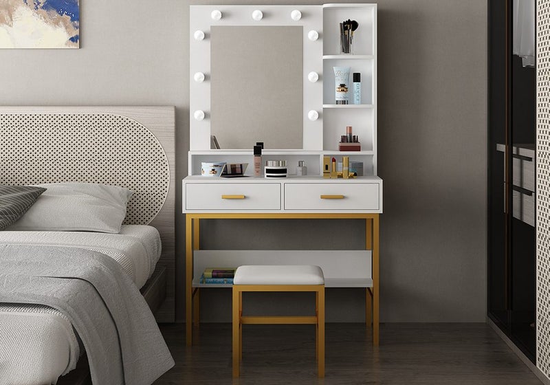 Large Dressing Table Stool Set Carousel 1