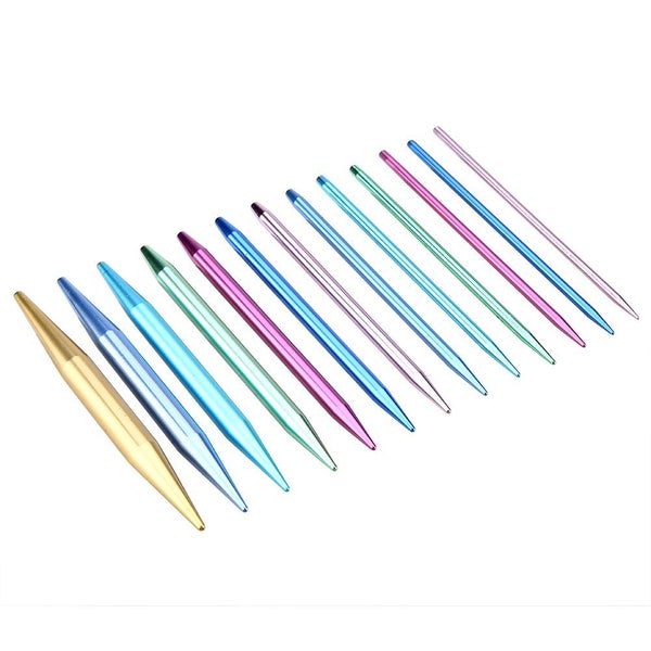 Interchangeable Needles Set Colorful Aluminum Circular Knitting Needles Ring Carousel 5