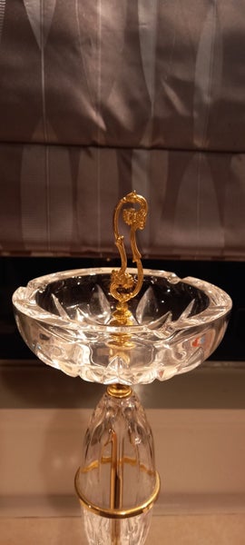 Glass and metal ashtray stand Carousel 1