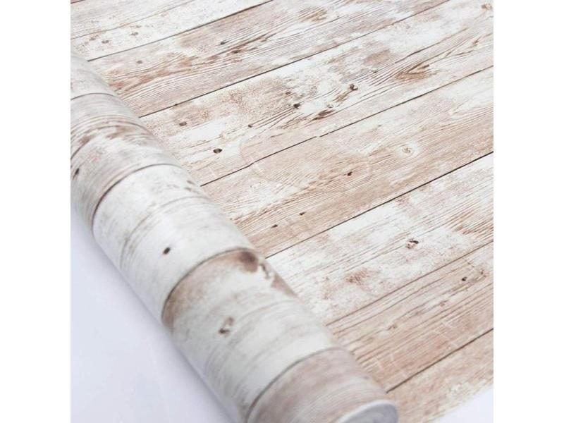 Self Adhesive Old Wood Grain Wallpaper Waterproof Old Furniture Stickers Wooden Carousel 1