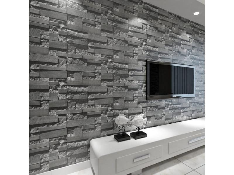 3D Brick Wall Stone Wallpaper Modern Vintage Living Room TV Sofa Background Carousel 2