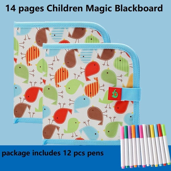 14 Pages Magic Blackboard Children Educational Toy Kids Coloring Carousel 1