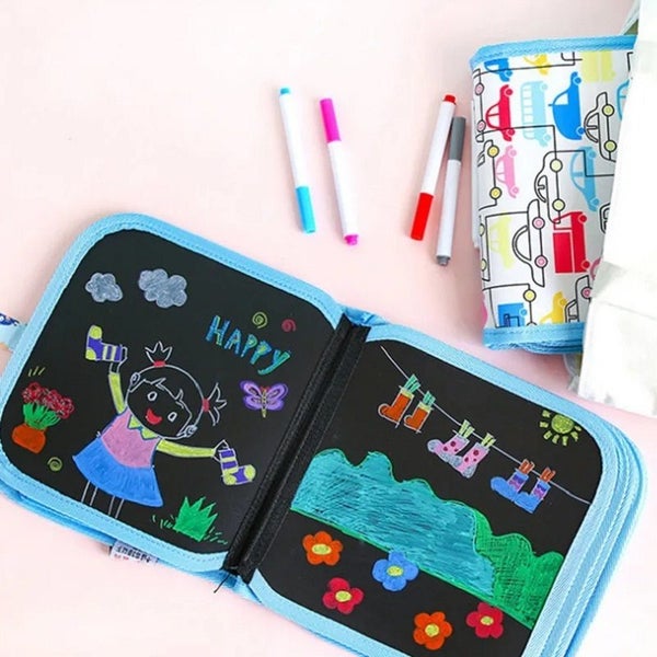 14 Pages Magic Blackboard Children Educational Toy Kids Coloring Carousel 2
