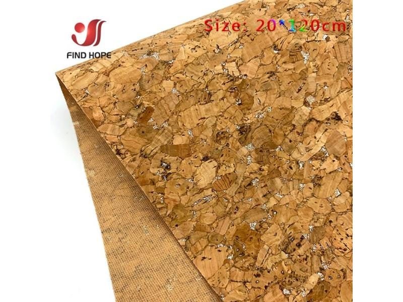 1 Roll 20*120cm Natural Cork Leather Sewing Fabric Wood Grain Material For Carousel 1