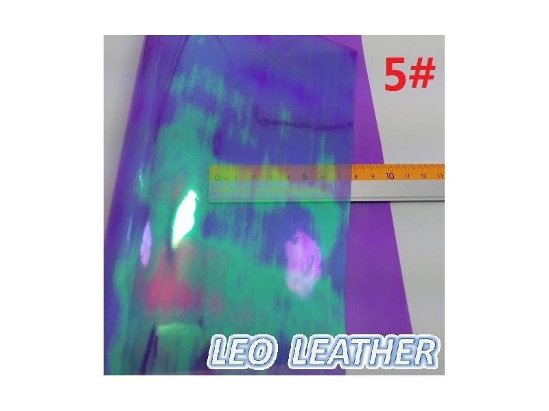1PC 21X29CM Clear Holographic PVC Synthetic Leather For DIY Accessories 7S80A Carousel 1