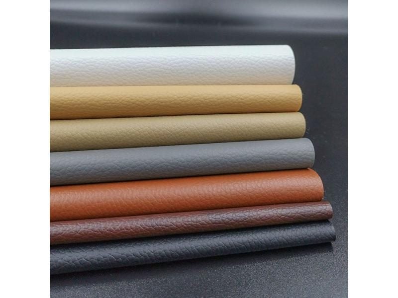 7PCS Rainbow Litchi Pattern PU Leatherette Fabric Faux Leather For Sewing Bag Carousel 1