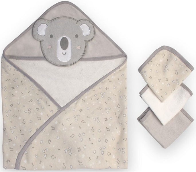 Little Linen: Hooded Towel & Washers - Cheeky Koala Carousel 1