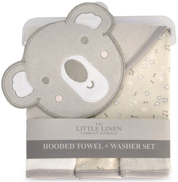 Little Linen: Hooded Towel & Washers - Cheeky Koala Carousel 2