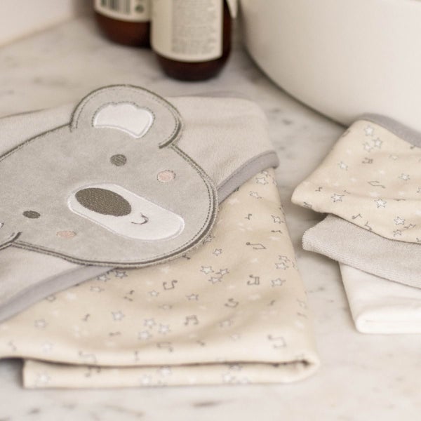 Little Linen: Hooded Towel & Washers - Cheeky Koala Carousel 5