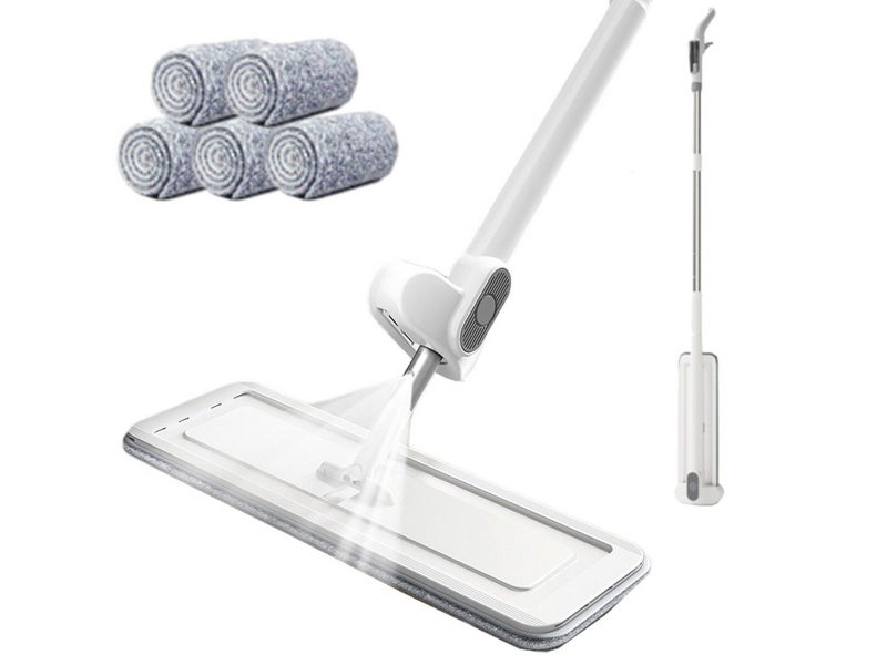 Spray Mop Self Wringing Flat Mop Hands-Free Floor Mop with Mite Removal Function Carousel 1