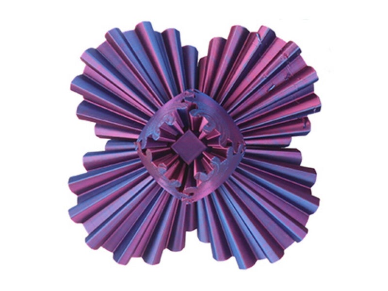 3D Printed Gear Ball Spinner Sphere Cube Stress Relief Fidget Toy Gradient Red Carousel 2