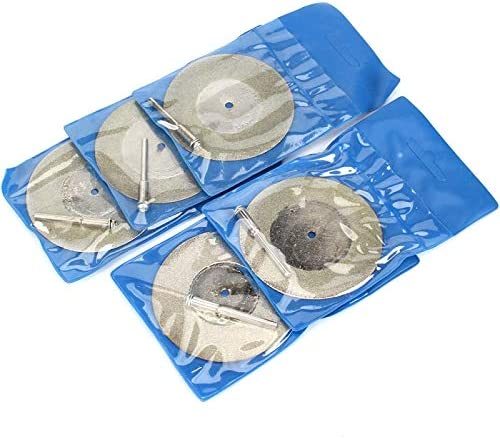 5Pc 40mm Diamond Grinding Cutting Wheel Disc Saw Blades With Mandrels Carousel 2