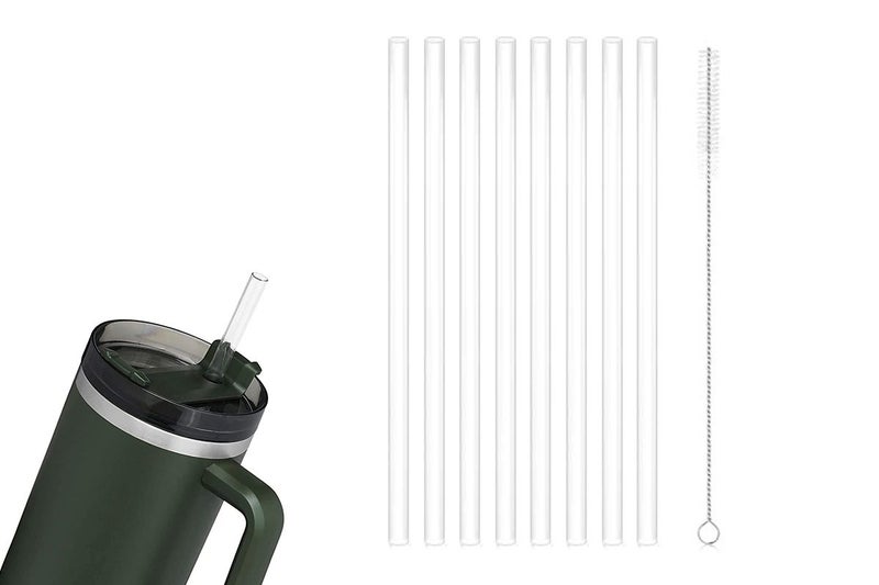 8Pcs Replacement Straw for Stanley 40 oz 30 oz Cup Tumbler Reusable Clear Straws Carousel 1