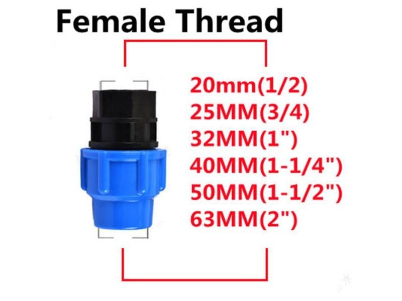 Plastic PE Tap Water Irrigation Water Pipe Quick Connector Female Male Thread Carousel 1