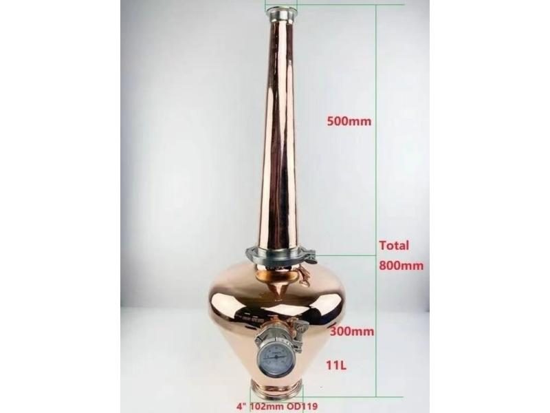 Onion Head 11L Clamp 4"x4" Whiskey Helmet And Cone Clamp 4"x 2" Pure Copper 99 Carousel 1