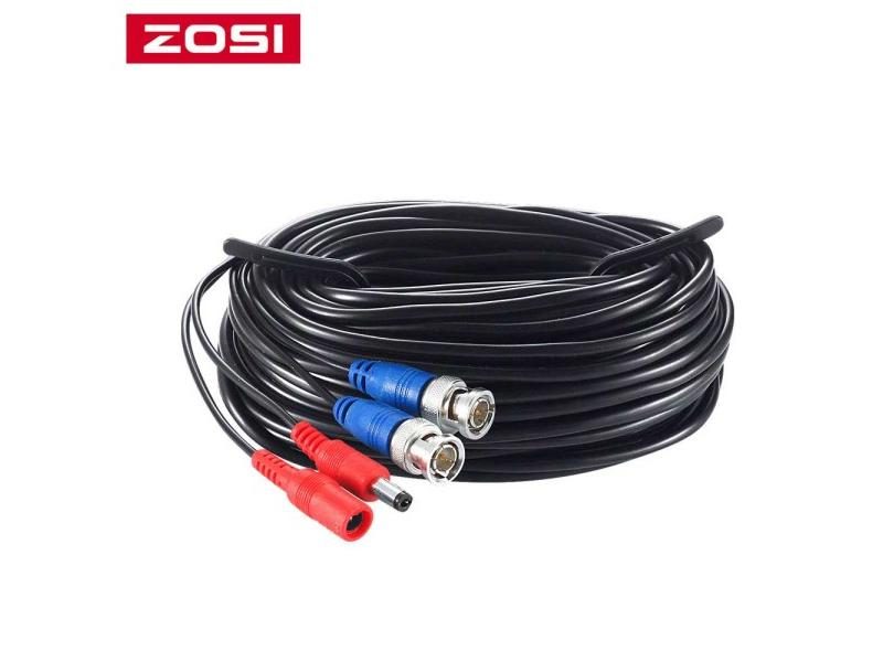 ZOSI 18.3m CCTV Power Video BNC DC Plug Cable For CCTV Camera And DVR System Carousel 1