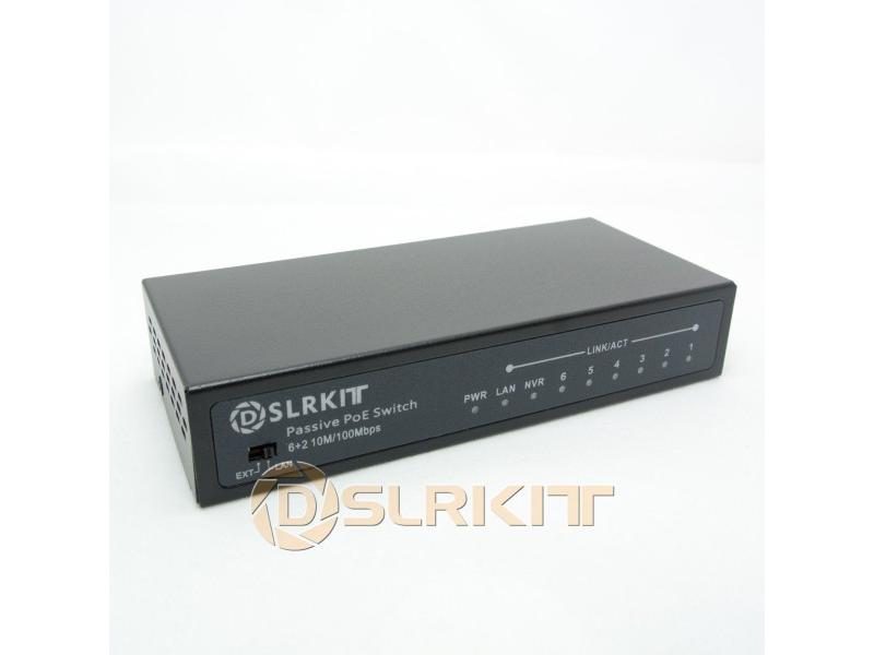 DSLRKIT 250M 8 Ports 6 PoE Power Over Ethernet Switch Injector Without Power Carousel 1