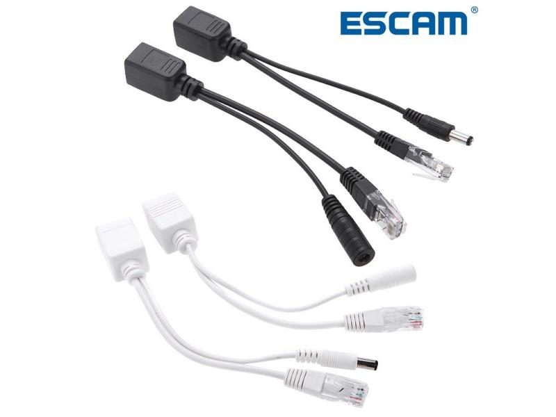 POE Adapter Cable RJ45 Injector Splitter Kit Tape Screened Passive Power Over Carousel 1