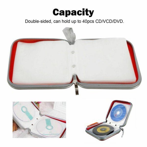 40 Discs Portable CD DVD Wallet Holder Bag Carousel 2