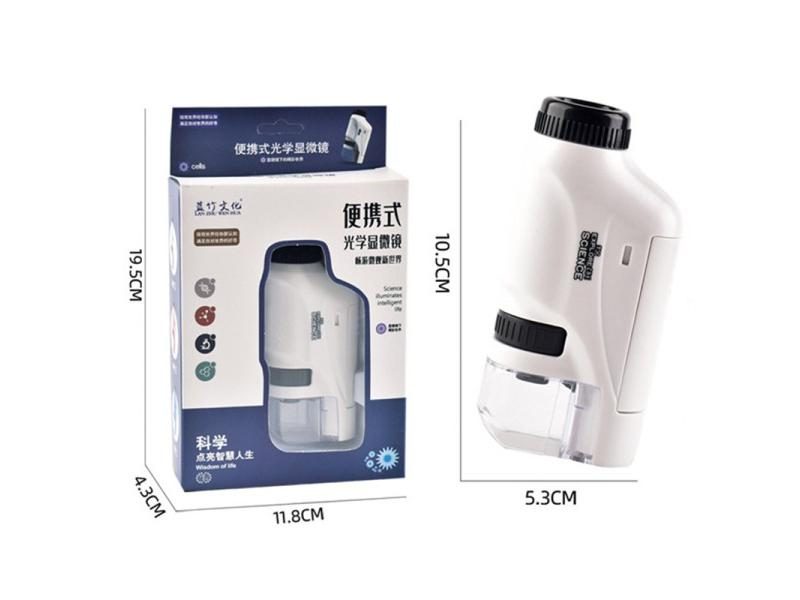 60X-120X Handheld Microscope Scientific Experiment Handheld Pocket Microscope Carousel 1