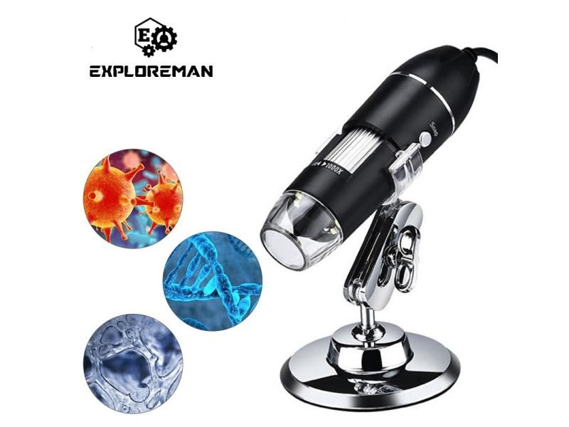 Adjustable 1600X Microscope Handheld Digital Microscope Endoscope USB Interface Carousel 1