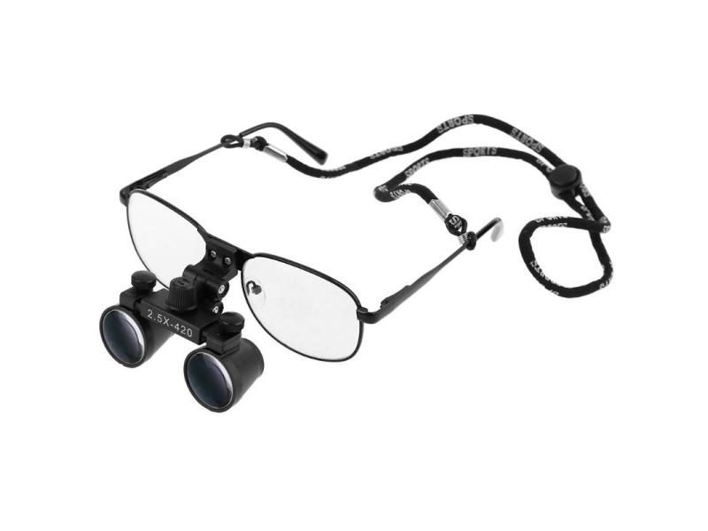 2.5X 3.5X Binocular Dental Loupe Magnifier With Eyeglasses Carousel 1