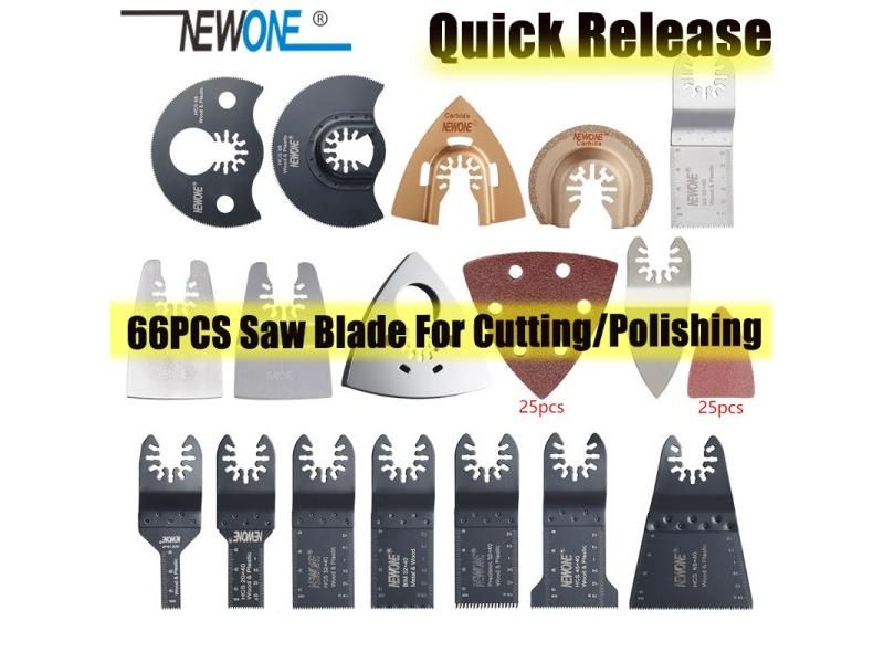 Newone 66 PCS Quick Change Oscillating Multi Tool Saw Blade Accessories For Carousel 1