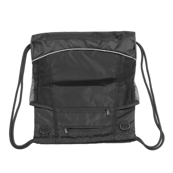 mesh camping travel backpack drawstring mesh backpack Basketball Backpack Black Carousel 1