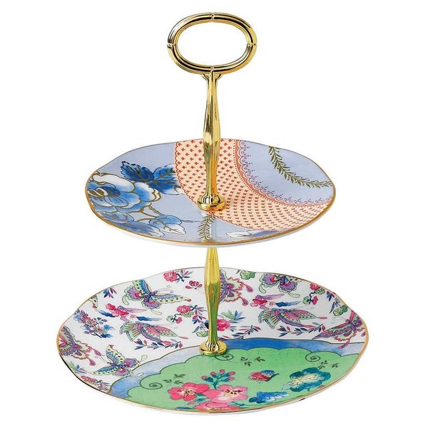 Wedgwood Butterfly Bloom Two Tiered Cake Stand Carousel 1