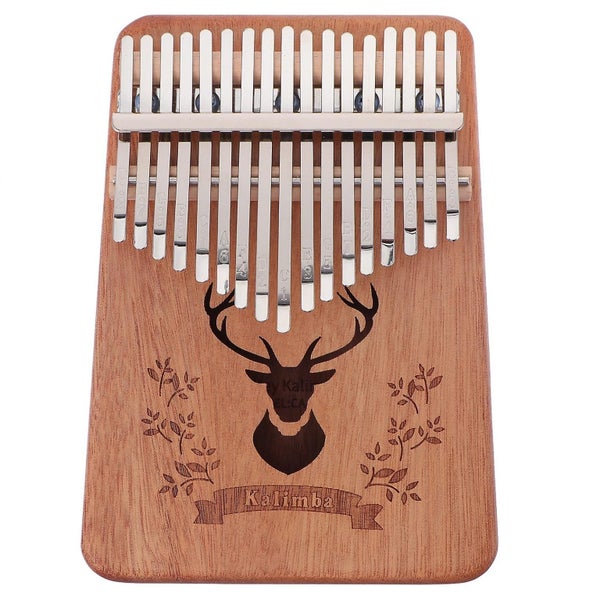 17 Keys Thumb Piano Wooden Portable Kalimba Mbira Beginner Musical Instrument Carousel 1