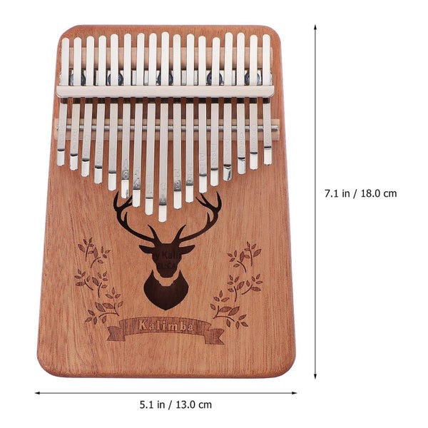 17 Keys Thumb Piano Wooden Portable Kalimba Mbira Beginner Musical Instrument Carousel 2