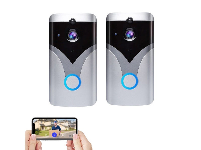 2 X 480P Wireless Doorbell Home WiFi Security Camera Door Bell with Night Vision Carousel 1