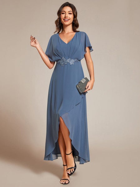 Haydie dusky navy high low evening dress s26 Express NZ wide63617619842817111