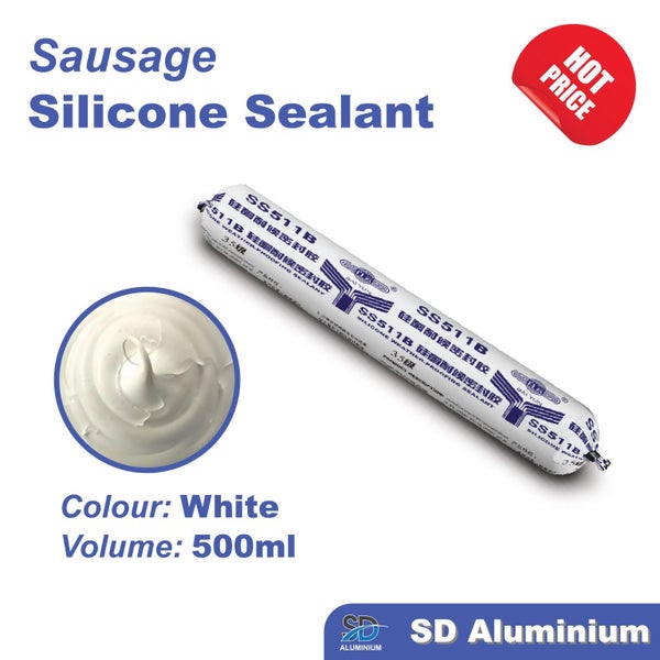 Sausage Silicone Sealant - 500ml - White / Black / Clear Options Available Carousel 1
