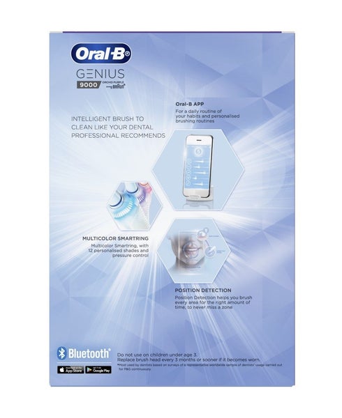 Oral-B Genius 9000 Electric Toothbrush With 3 Replacement Heads & Smart Travel Carousel 8