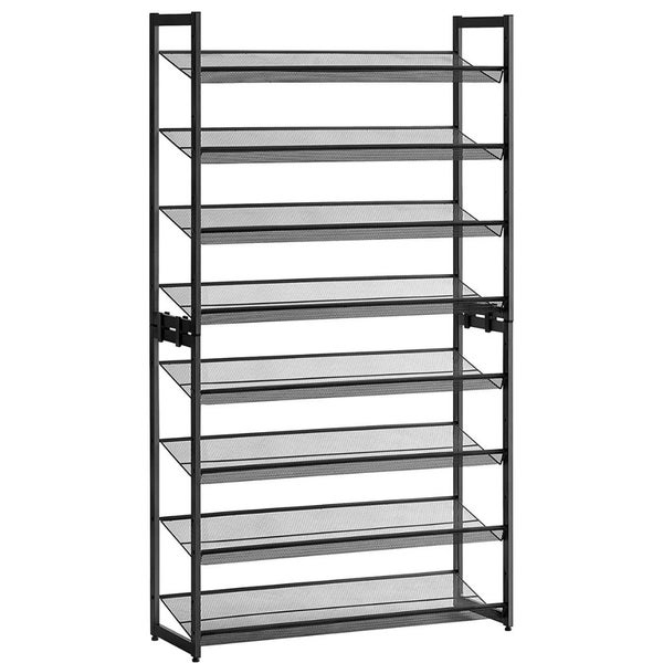 8 Tier Shoe Rack - Black Carousel 1