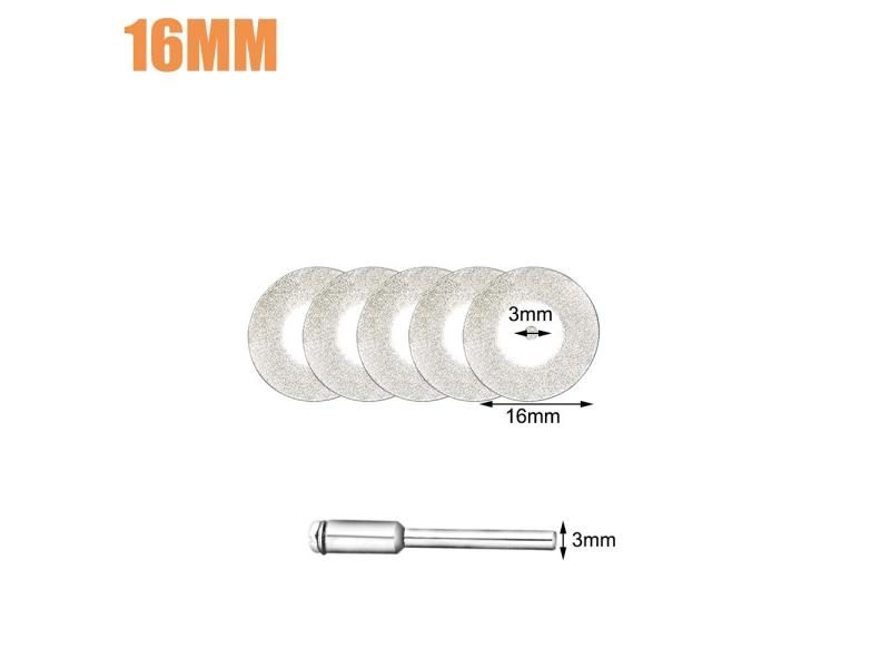 5/10 Pcs Abrasive Diamond Cutting Disc 1/2 Pcs Mandrel For Dremel Tools Carousel 1