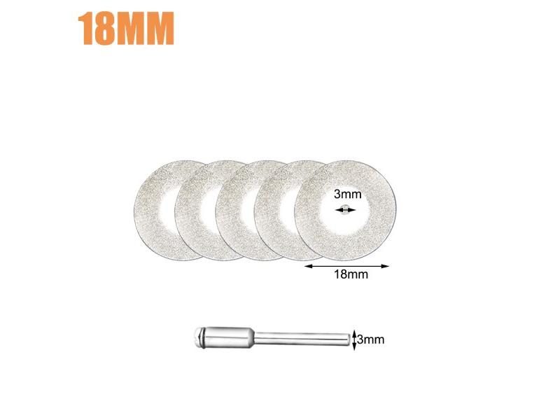 5/10 Pcs Abrasive Diamond Cutting Disc For Mini Drill 1/2 Pcs Mandrel For Carousel 1