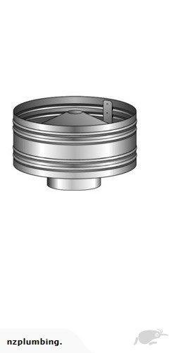 150mm Stainless Steel Rain Hat / Anti Down Draught cowl - for flue system Carousel 1