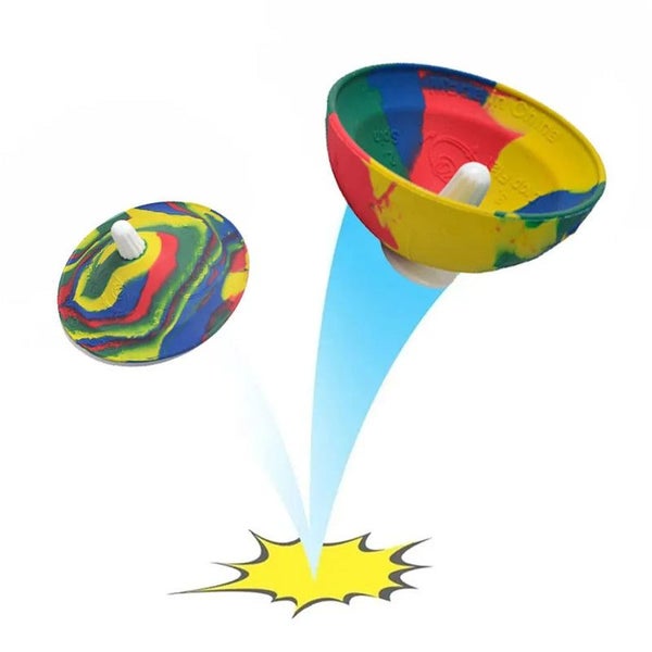 Children¯s Bouncing Novelty Toy Spinning Rubber Decompression Toy Carousel 1