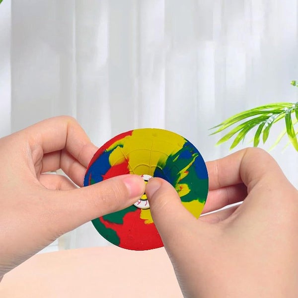 Children¯s Bouncing Novelty Toy Spinning Rubber Decompression Toy Carousel 8