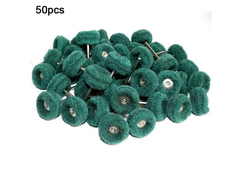 25/50pcs Mini Brush Scouring Pad Abrasive Wheel Nylon Fiber Grinding Sanding Carousel 1