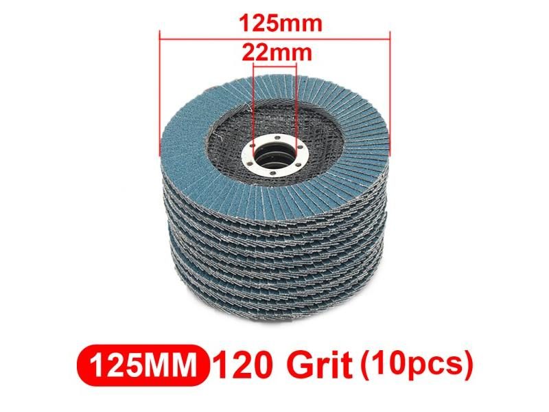 10Pcs 5" 125mm Angle Grinder Sanding Discs 40/60/80/120 Grit Grinding Wheel Carousel 1