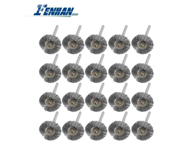 20pcs/Set 22mm Stainless Steel Wheel Brush Rotary Tool Accessories For Dremel Carousel 1