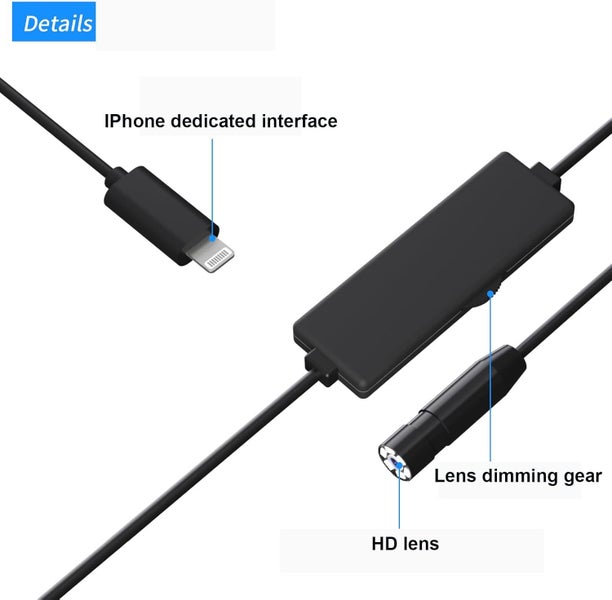 2.0MP HD Endoscope Camera Adjustable Light Inspection Tool - Brand New NZ Stock Carousel 2