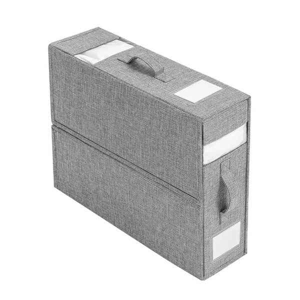 Foldable Bedding Sheet Storage Box Linen Wardrobe Organizer Carousel 2