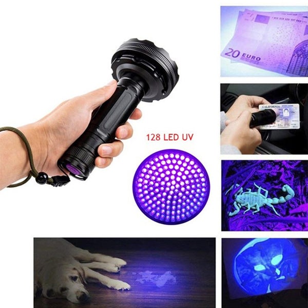 Battery Operated?128 UV LED Flashlight?Pet Urine Detector Carousel 13