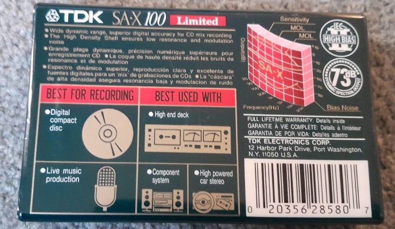 Also Great! - 1 x TDK SA-X 100 Min Type II Blank Audio Cassette Tape -Limited Carousel 2