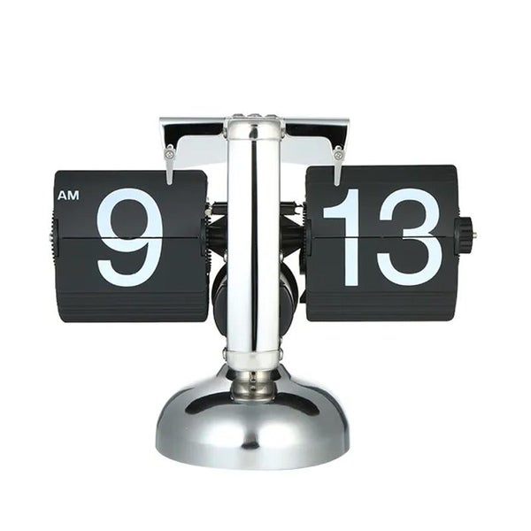 Automatic Page Turner Mechanical Desktop Vintage Clock- Battery Powered Carousel 1